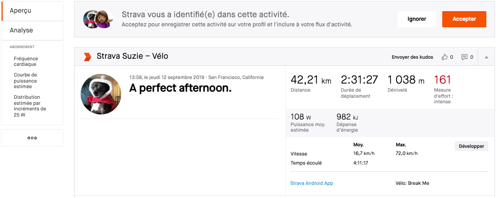 Inviter des amis à rejoindre votre activité enregistrée Assistance Strava