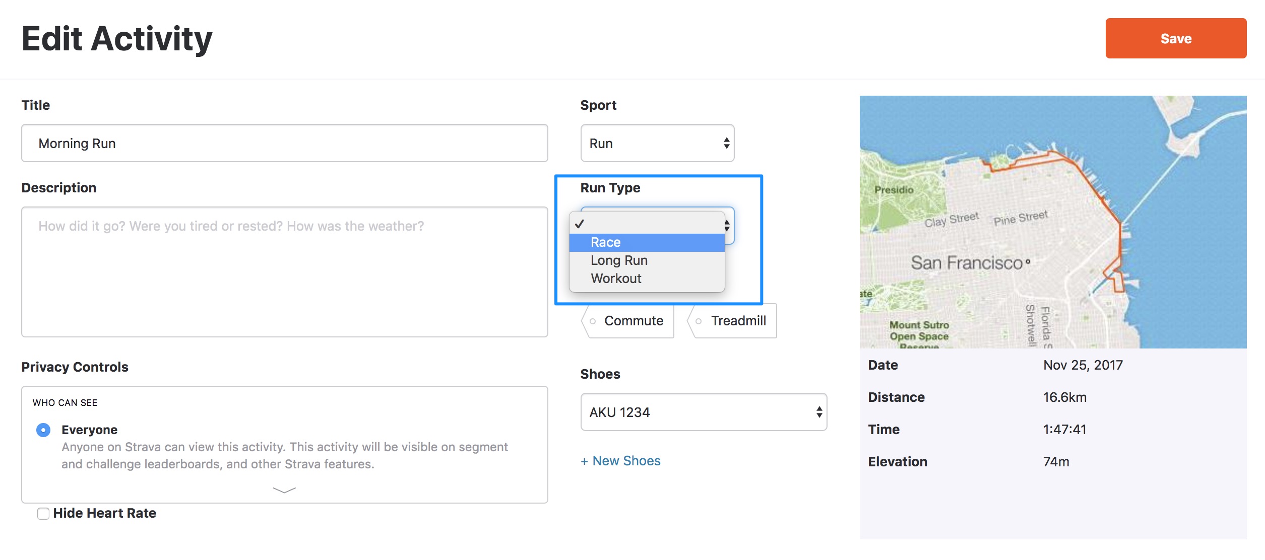 Change Activity Type – Strava Support