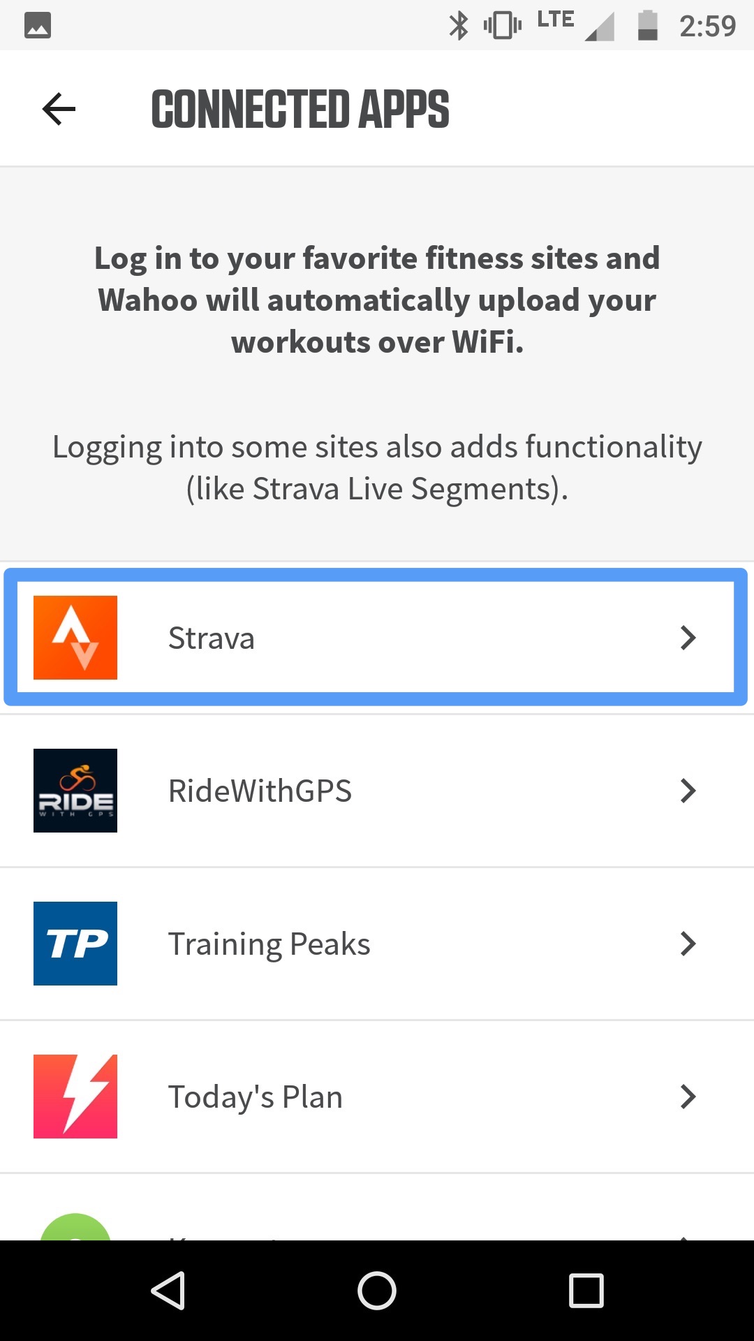 wahoo elemnt bolt strava