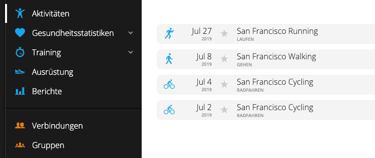 Dateien aus Garmin Connect exportieren – Strava-Support