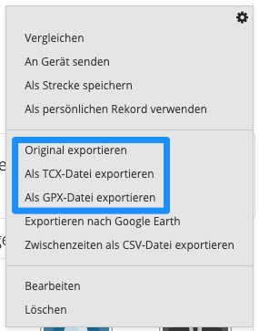 Dateien aus Garmin Connect exportieren – Strava-Support