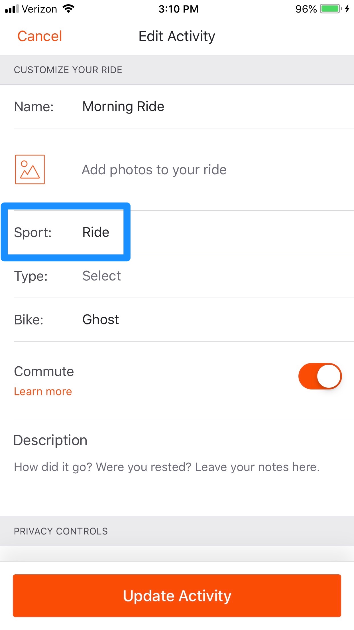 strava running and cycling