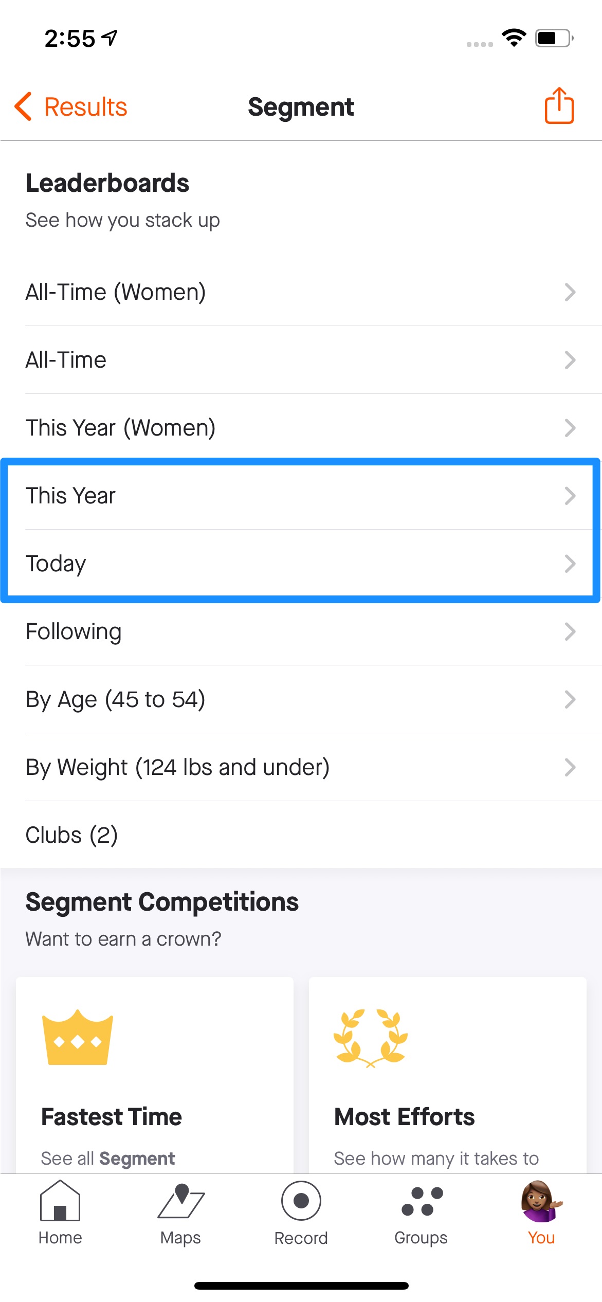 Segment Leaderboard Filters Strava Support