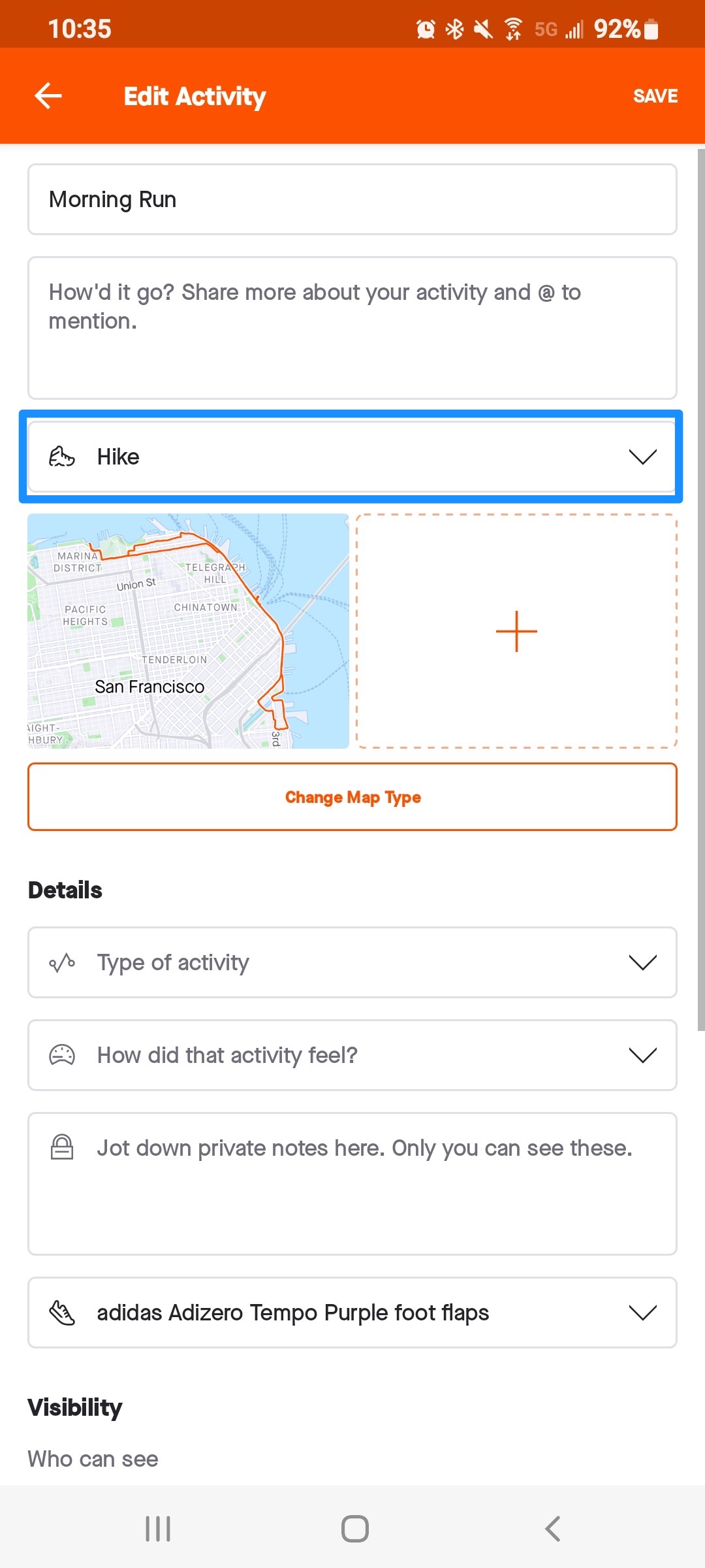 Change Activity Type Strava Support